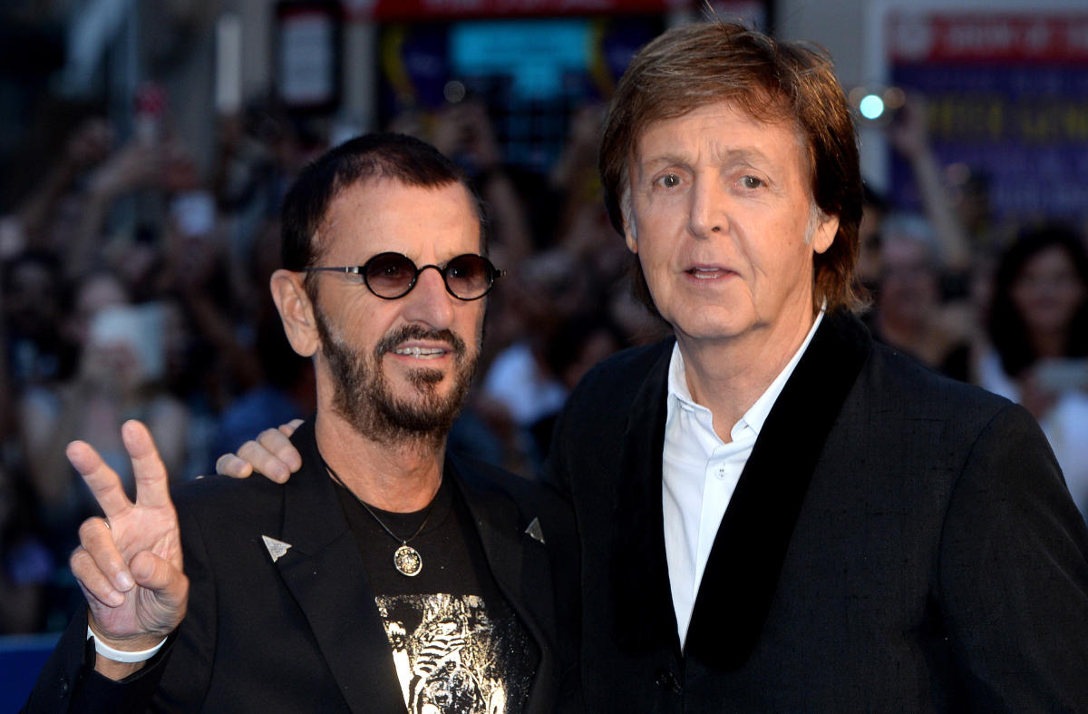 Paul McCartney reunites with Ringo Starr during London tour stop