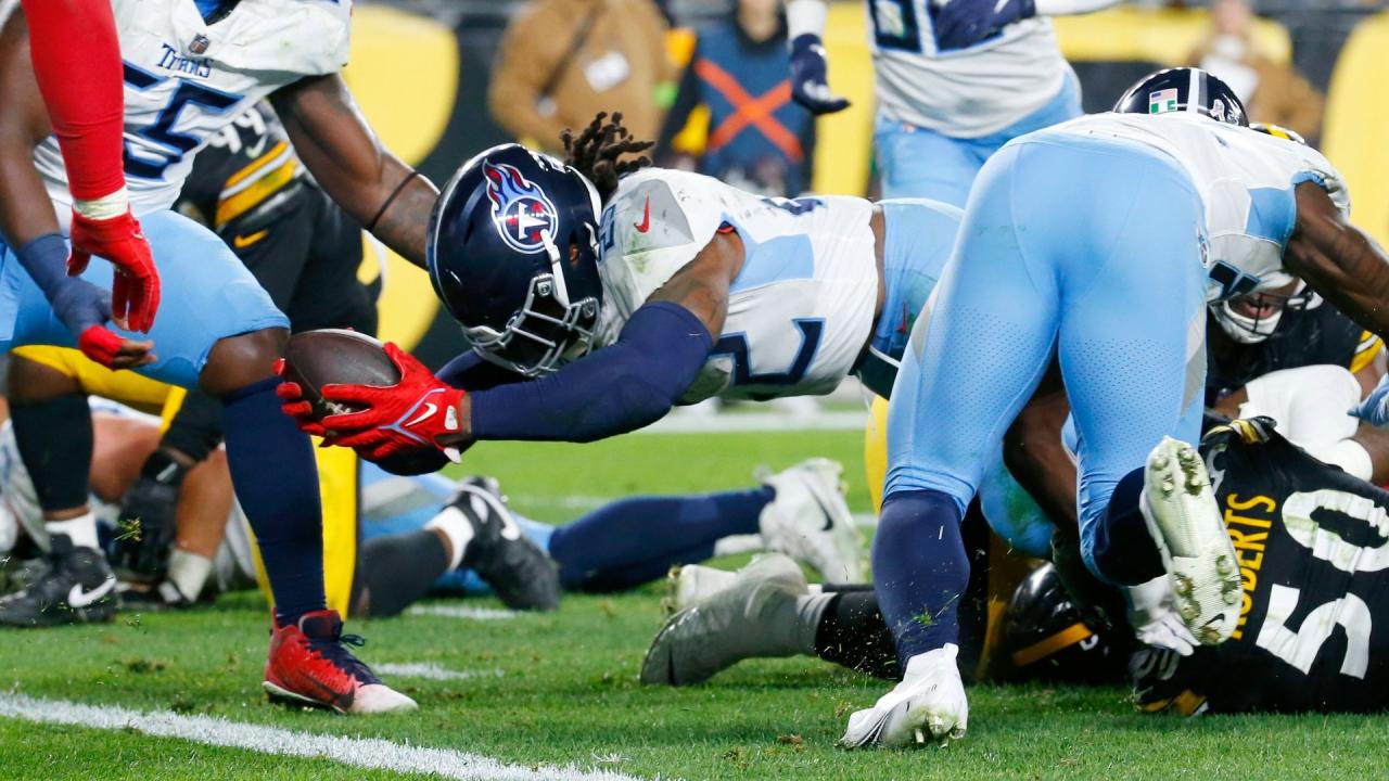 Highlight: Derrick Henry Front Flips Into Red Zone on 13-Yard Run