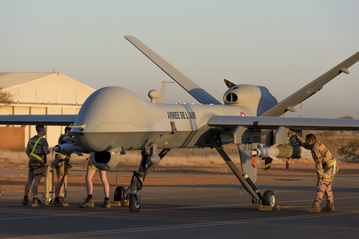 Drone hits firefighting plane