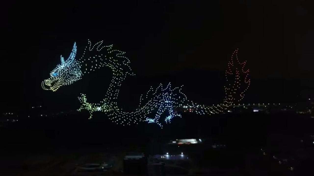 Shanghai's best dragon-themed drone light show