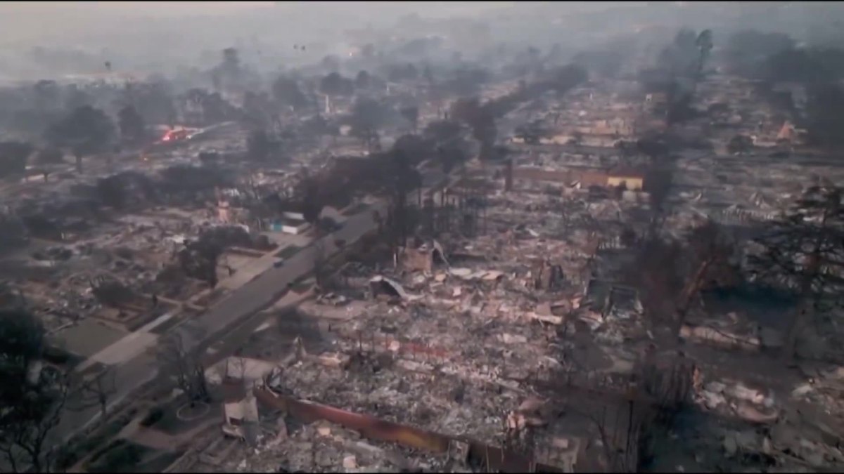 Los angeles fire drone