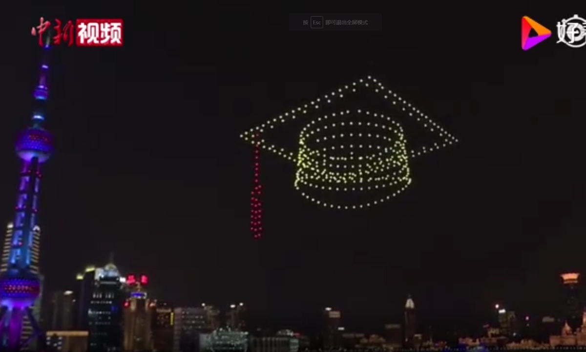 Drone show technology used in Shanghai's New Year events