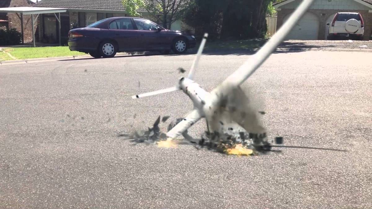 Plane hit by drone